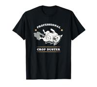 Profesional Crop Duster Perro Divertido Pedo Humor Camiseta