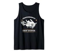 Profesional Crop Duster Perro Divertido Pedo Humor Camiseta sin Mangas