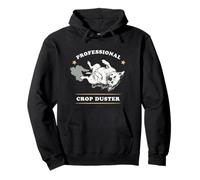 Profesional Crop Duster Perro Divertido Pedo Humor Sudadera con Capucha