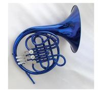 Profesional Cuerno Francés Instrumento De Trompa Azul En Tono F, Cuerpo Rass, Pistón De Acero Inoxidable, 3 Teclas, Trompa Individual