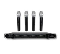 Profesional de 4 canales VHF portátil Sistema de micrófono inalámbrico
