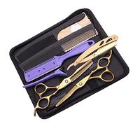 Profesional De 6.0 Pulgadas, Tijeras De Pelo 4Cr Corte Scisors Salón De Pelo Del Peluquero De Tijera Adelgazamiento Tijeras Tijeras De Peluquería L73543,Oro,6 inch