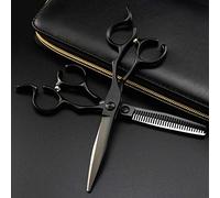 Profesional De JapóN 6 Pulgadas De Cabello Negro Tijeras Del Corte Del Peluquero PeluqueríA Conjunto De Tijera Adelgazamiento Tijeras Tijeras De PeluqueríA 2020-1,Negro,6 inch
