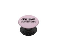 Profesional de Oficina fingiendo Que Todo está Bien PopSockets PopGrip Adhesivo