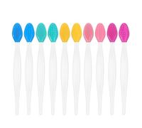 Profesional de silicona limpiador de poros cepillos 10 piezas para piel sensible y eliminación cosmética cepillo facial de silicona con
