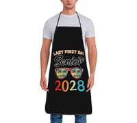 Profesional Delantal Mi Último Primer Día De Clases Para Estudiantes De Último Año De La Promoción Antiincrustante Delantal De Impermeable Delantales De Cocina Para Pintor 52X72Cm