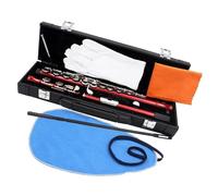 Profesional Flauta Travesera Flauta De Cuproníquel Con 16 Agujeros Cerrados, Llave C, Flauta Transversal Con Caja, Guantes De Tela (Color : Red)