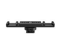 Profesional Foto Video Accesorios Adaptador de Zapato Frío Doble Soporte de Montaje de Aluminio para Cámara DSLR Engranaje de Cámara de Aluminio
