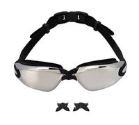 Profesional impermeable ajustable anti fog anti UV gafas de gafas de gafas para actividades de piscina de ejercicios de natación (negro)