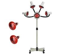 Profesional Lámpara De Calor Infrarroja Luz Roja Secador De Pelo Piso Procesador De Color De Pie Secador De Capucha De Pelo Estilista Estilismo Acelerador Salón Peluquería Herramienta (750W),7bulb