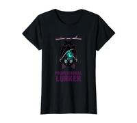 Profesional Lurker Humor Online D Dispositivo Móvil Usuario Juegos Camiseta gráfica económica, Mujer, Negro, XL