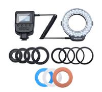 Profesional Macro Anillos Luz Intermitente Con El Controlador LCD 7 Modo de Brillo Y 8 Adaptadores Para Cámara DSLR Fotografía Entusiastas LED Macro Fotografía Flash