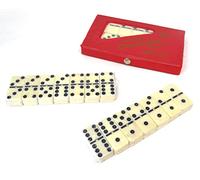 Profesional maletín portátil dominó Grande con 28 Piezas Caja de Viaje 5cm x 2.7cm x 0.9cm dominó (rojo)