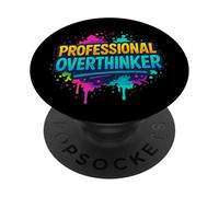 Profesional Overthinker Graffiti Style Frase Street Art De PopSockets PopGrip Adhesivo