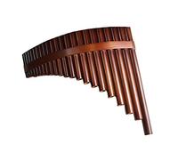 Profesional Pan Flauta Flauta De Pan, 22 Tubos, Tecla G, Tecla C, Instrumento Musical De Bambú Amargo, Rendimiento Profesional Marrón (Color : G key left)