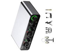 Profesional para transmisión de alta resolución de 24 bits/192 kHz, conectores USB, diseño de reproducción en vivo, tarjeta de sonido con XLR