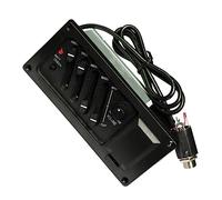 Profesional Pastilla de Guitarra Amplificador De Preamplificador De Guitarra Acústica De 4 Bandas Profesional EQ Piezo Pickup 6,5 MM Salida Accesorios De Guitarra Acústica