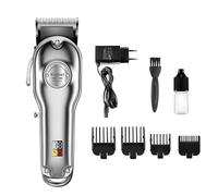 Profesional pelo empuje cizalla hombres barbero barba recortadora recargable corte de pelo bajo ruido adulto corte de pelo