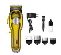 Profesional pelo empuje cizalla hombres barbero barba recortadora recargable corte de pelo bajo ruido adulto corte de pelo