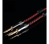 Profesional Perfect Match 6.35mm Mono Jack 1/4 "TS Cable desequilibrado Guitar Patch Cordes/Cable de instrumentos Macho a macho con aleación de zinc Carcasa y nylon trenzado Perfectamente a juego