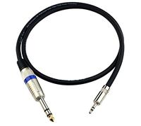Profesional Perfect Match Vention 3.5mm a 6.35mm Adaptador Jack Cable de audio para mezclador Amplificador Guitarra macho a macho Aux Cabo Perfectamente a juego (Size : 0.5M)
