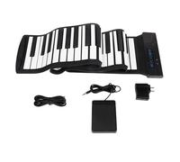 Profesional Piano Eléctrico Piano Electrónico Enrollado A Mano Portátil Multifuncional Con 61/88 Teclas Para Estudiantes Con 128 Sonidos (Color : 88 Key)