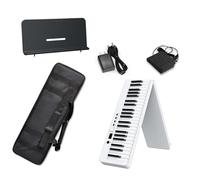 Profesional Piano Eléctrico Piano Portátil Multifuncional, Piano Electrónico De 88 Teclas, Piano Electrónico Plegable Enrollado A Mano Grueso, Piano Plegable (Color : BK)