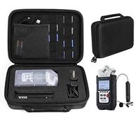 Profesional Portátil grabadora caso con incrustaciones de espuma DIY para zoom H1, H2 N, H4 N, H5 H6, F8, Q8 Handy grabadoras de música, micrófono de batería, adaptador para trípode y accesorios, Smart acolchado para tarjetas SD