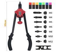 Profesional Remaches Kit Remachadora M3 M4 M5 M6 M8 M10 M12 Zugstückpaare 350MM