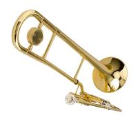 Profesional Trombón Trombón De Llave Vertical Con Cuerpo De Latón Si Bemol Trombón De Superficie Lacada En Oro Con Estuche