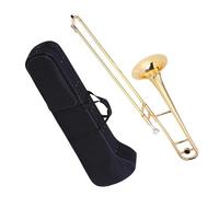 Profesional Trombón Trombón Tenor Latón Dorado Lacado Sib Tono Si Bemol Trombón Con Boquilla Y Estuche De Cuproníquel