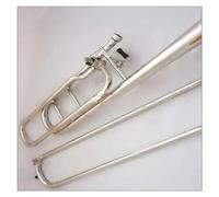 Profesional Trombón Trombón Tenor Tono Bb/F, Trombón Niquelado De Cobre Fósforo Con Boquilla Y Estuche