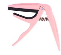 Profesional Ukulele Capo de una sola mano cambio rápido Ukelele Capo aleación de zinc piezas de guitarra accesorios (rosa)