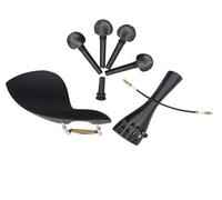 Profesional violín Accesorios Accesorios De Ébano Para Violín, Poste De Cola De Mejilla De Mano, Placa De Tracción De Aleación De Aluminio, Cuerda Trasera De Tornillo Positivo Y Negativo (Color : 4/4