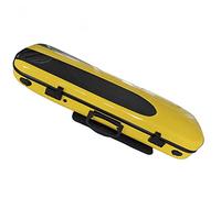 Profesional Violín Caso Estuche De Violín Rectangular De Fibra De Carbono Amarillo Con Higrómetro Estuche De Violín Duro Ligero Violín Caso (Color : 1/2)