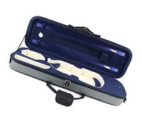 Profesional Violín Caso Estuche De Violín Rectangular De Lona Con Costuras Negras, Grises Y Azules Gran Espacio De Almacenamiento Con Higrómetro Y Correas Violín Caso (Color : 1/2)