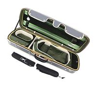 Profesional Violín Caso Estuche Rectangular Para Violín De Madera Contrachapada Y Cuero Artificial Gris Con Interior Confort Verde Violín Caso (Color : 1/2)