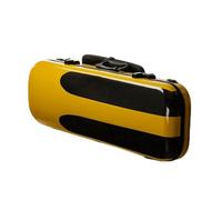 Profesional Violín Caso Estuche Rígido Para Violín De Tamaño 4/4 De Fibra De Carbono Amarillo Resistente Al Agua Y Al Desgaste Con Cerradura De Combinación Doble Violín Caso