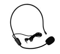 Profesional vocal micrófono de condensador con cable mini micrófono de 3.5 mm para altavoz amplificador de voz auriculares de diadema para el escenario, espectáculo, canto con baile, enseñanza