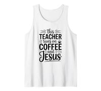 Profesor Cristiano Escuela de Café Jesús Fe Domingo Mañana Camiseta sin Mangas
