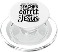Profesor Cristiano Escuela de Café Jesús Fe Domingo Mañana PopSockets PopGrip para MagSafe