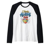 Profesor de Autismo Educación Especial SPED Conciencia sobre el Autismo Camiseta Manga Raglan