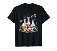 Profesor de Ciencias Vasos Florales Científico Laboratorio Química Mujeres Camiseta