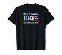 Profesor de Educación Física Enseña Motivar Amor Inspirar Camiseta gráfica económica, Hombre, Negro, L