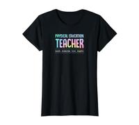 Profesor de Educación Física Enseña Motivar Amor Inspirar Camiseta gráfica económica, Mujer, Negro, M