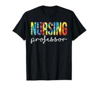Profesor de enfermería de Regreso a Clases Tie Dye Retro Rainbow Camiseta