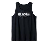 Profesor de ESL como un Maestro Normal Solo Diccionario Enfriador de Manera Camiseta sin Mangas