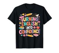 Profesor de ESL Enseñanza de Idiomas Convertir Confianza Inglés Camiseta