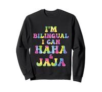 Profesor de español Divertido, Soy bilingüe, Puedo, ja, ja, ja y Jaja Tiedye Sudadera