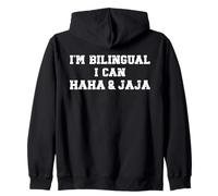 Profesor de español Divertido, Soy bilingüe, Puedo, ja, ja y jaja Retro Sudadera con Capucha
